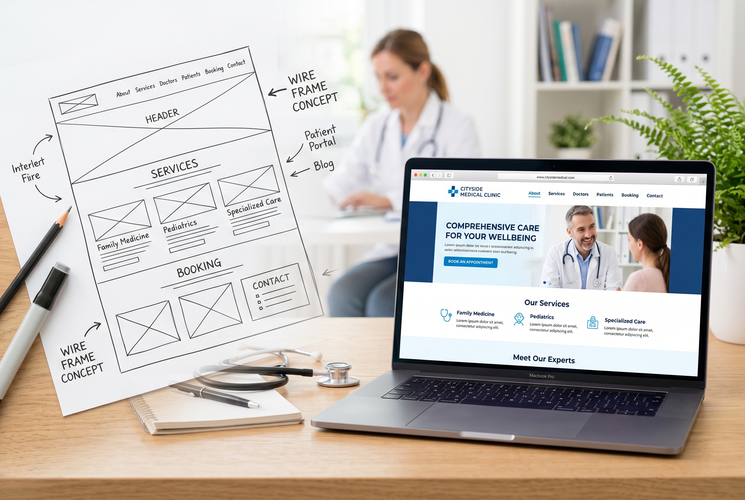 Proceso de diseño web para clínicas