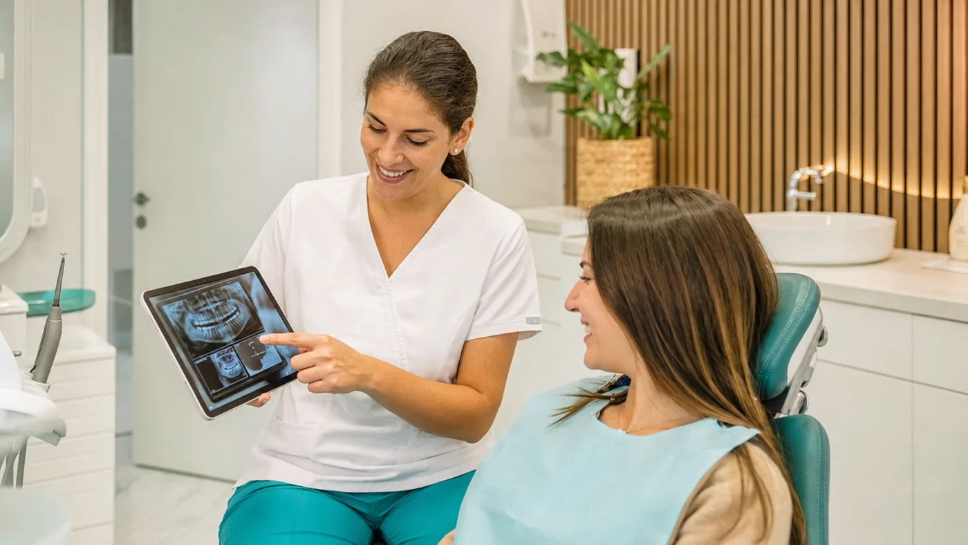 Profesionales de la salud atendiendo pacientes en su clínica
