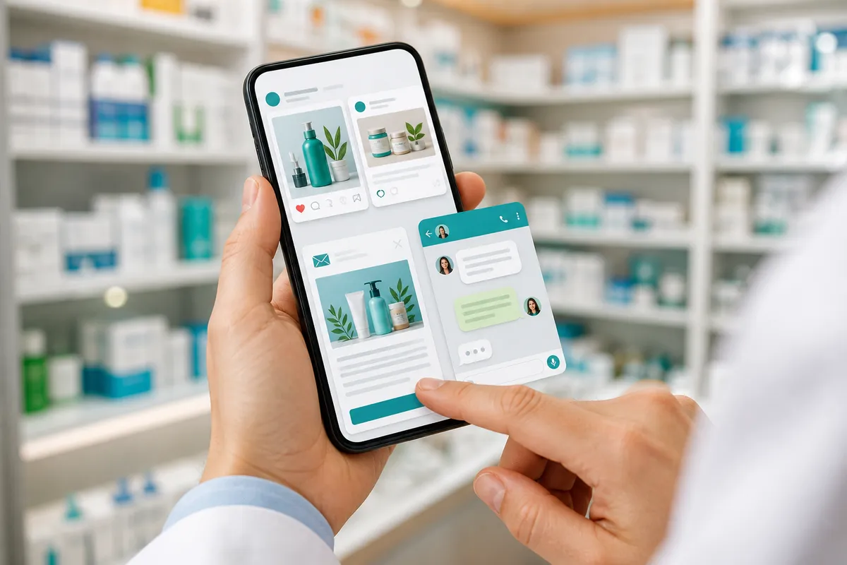 Marketing online para farmacias: campañas en el móvil de un cliente